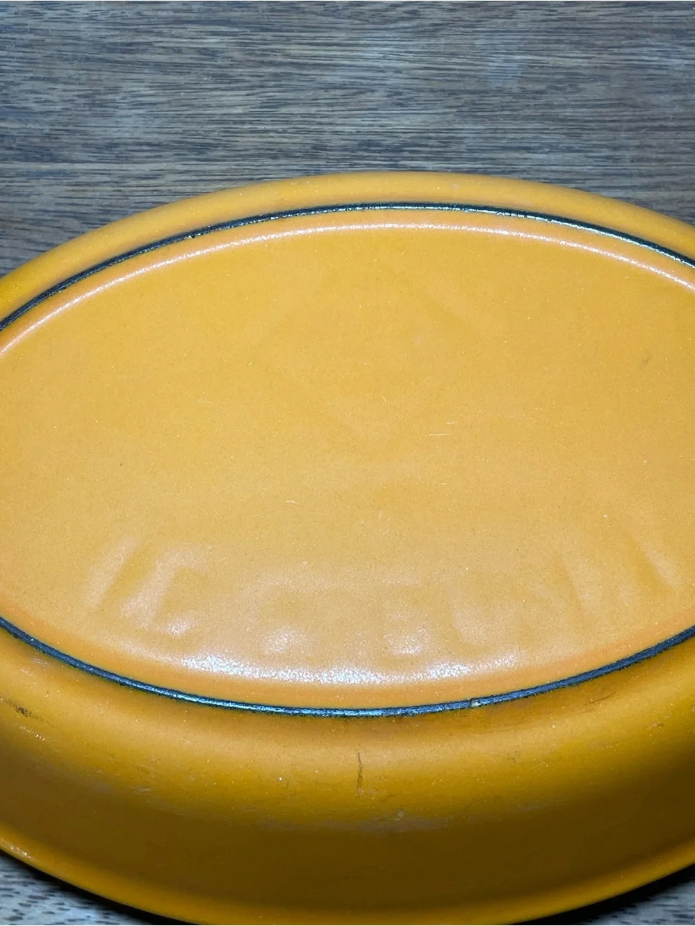Vintage Le Creuset Flame Orange Oval Au Gratin Cast Iron Baking Dish 20